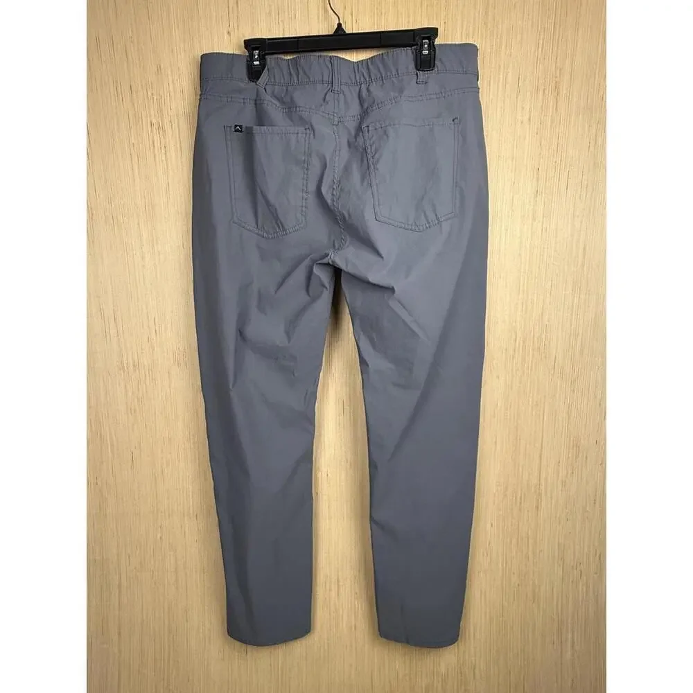 Denali Pants Mens 34x30 Gray Stretch Lightweight Hiking Quick Dry Khakis Outdoor - Picture 4 of 9